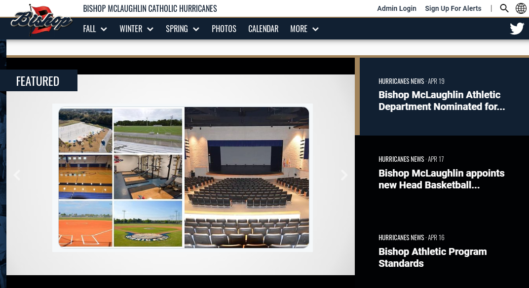 Bishop Athletics Opens New Website