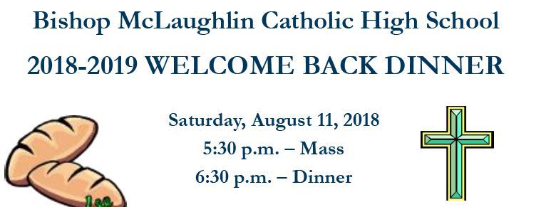 2018-2019 Welcome Back Dinner